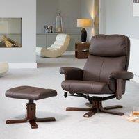 Artemis Home Woodacre Swivel Recliner in Brown