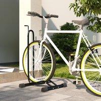 SPORTNOW Vertical & Horizontal Bike Rack Fits 24-29 & 700c Bikes, Black