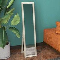 HOMCOM Full Length Mirror Farmhouse Wall Mirror Hanging Freestanding Grey