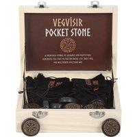 Something Different Vegvisir Viking Compass Pocket Stones (Pack of 24) in Black