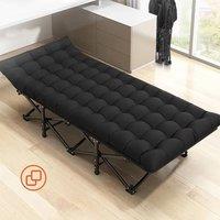 Havendro Camping Cot Heavy-Duty Portable Camping Bed Folding Sleeping Bed in Black