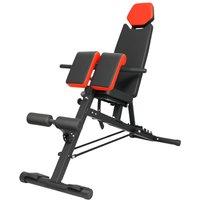 Centra Adjustable Workout Bench Roman Chair 8-Position Backrest Home Gym in Black