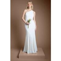 Oasis Women's One Shoulder Wedding Dress in Ivory | Size: 12