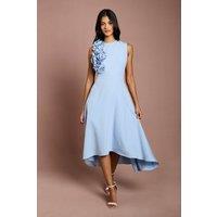 Coast Women's Petite 3D Corsage High Low Dress in Pastel Blue | Size: 6