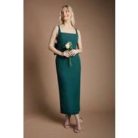 Coast Women's Sleeveless Square Neck Bow Back Midaxi Bridesmaid Dress in Emerald | Size: 12