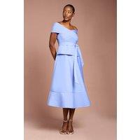 Coast Women's Bardot Bandage Full Skirted Midi Dress in Cornflower | Size: 10