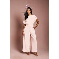 Coast Women's Petite Pleat Off-The Shoulder Jumpsuit in Blush | Size: 10