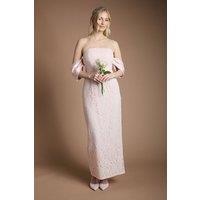 Coast Women's Lace Bardot Bridesmaid Dress in Blush | Size: 8