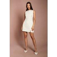 Coast Women's Sequin Boucle Shift Dress With Bows in Ivory | Size: 18