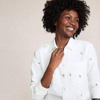 Lands' End Women's Cotton Oxford Shirt in White | Size: XL