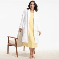 Lands' End Women's Cotton Terry Knee Length Robe in White | Size: 16-18