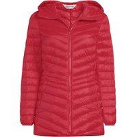 Lands' End Women's Wanderweight Down Ultralight Packable Jacket with Hood in Red | Size: 14-16