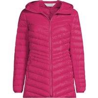 Lands' End Women's Wanderweight Down Ultralight Packable Jacket with Hood in Raspberry | Size: 16-18