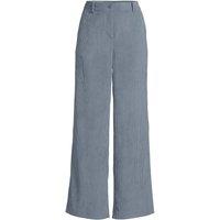 Lands' End Women's Wide Leg Corduroy Trousers in Light Blue | Size: 18