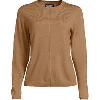Lands' End Women's Petite Merino Crew Neck Jumper in Camel | Size: 10-12