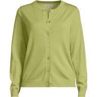 Lands' End Women's Petite Merino Crew Neck Cardigan in Bright Green | Size: Medium