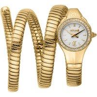 Just Cavalli Women's Signature Snake Vita Fashion Watch - Yellow Gold Silver JC1L355M0025