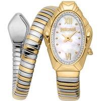 Just Cavalli Women's Snake 316L Stainless Steel Two Tone Gold Dial Diamond Watch