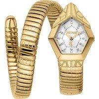 Just Cavalli Women's Signature Snake Gemma Fashion Watch - Yellow Gold Silver JC1L358M0035