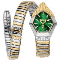 Just Cavalli Women's Snake 316L Stainless Steel Green Dial Diamonds Watch