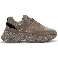 KG Kurt Geiger Women's 'Lucile Lace Up Gem' Trainers in Brown | Size: 3