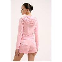 Juicy Couture Women's Classic Velour Short With Back Pocket in Pink | Size: Medium