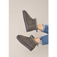 Moshulu Women's 'Merriment' Sheepskin Bootie Slippers in Grey | Size: 8