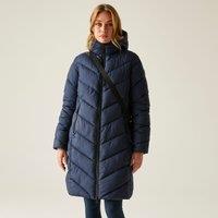 Regatta Women's Anita Hooded Water-Repellent Insulating Padded Jacket in Navy | Size: 10