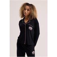 Juicy Couture Women's Juicy Dog Crest Jersey Shirt & Pyjama in Black | Size: Small