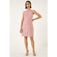 Roman Women's Premium Sequin Shift Dress in Light Pink | Size: 18
