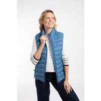 Weird Fish Women's Atissa Lightweight Padded Gilet in Mid Blue | Size: 12