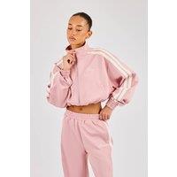 Cernucci Women's Taping Cropped Funnel Neck Jacket - Dusty Pink | Size: Medium