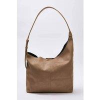 WOVCOR Women's Faux Leather Asymmetric Hobo Shoulder Bag in Taupe