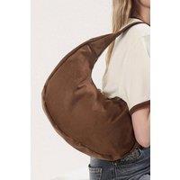 WOVCOR Women's Oversized Padded Hobo Shoulder Bag in Brown