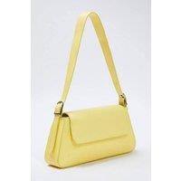 WOVCOR Women's Flap Over Baguette Shoulder Bag in Yellow