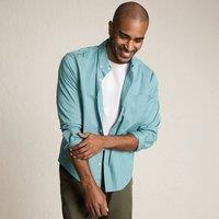 Lands' End Men's Buttondown Ultimate Shirt, Traditional Fit in Aqua | Size: Medium