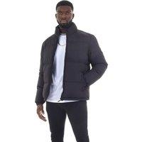 Brave Soul Men's Funnel Neck Padded Jacket in Black | Size: Medium