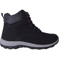 ABSOLUTE FOOTWEAR Men's Suede Lace Up Cushioned Work Smart Boots in Black | Size: 10