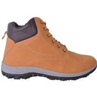 ABSOLUTE FOOTWEAR Men's Suede Lace Up Cushioned Work Smart Boots in Tan | Size: 7