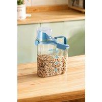 Living and Home 2L Dry Food Airtight Cereal Grain Storage Container with Measuring Cup in Blue
