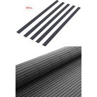 Living and Home 5 Pcs Dark Grey Garden Fence PVC Privacy Screen Panel Slat Strips Fixing