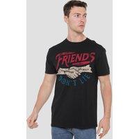 Stranger Things Friends Don'T Lie T-Shirt, Black | Size: Large