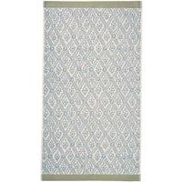 English Heritage 'St John's Trellis Silver' Cotton Towel in Light Grey