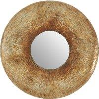 Orsina Faiza Medium Textured Wall Mirror in Gold