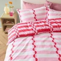 Duvet Day Lottie Reversible Soft Touch Duvet Cover Set in Pink | Size: Single
