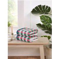 Rapport Home Santa Cruz Pure Cotton Striped Face, Hand, Bath Towel & Bath Sheet Set