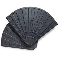 VonHaus Pack of 2 Cantilever Banana Parasol Base in Black