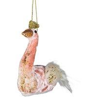 Shatchi Swan Pink 12x13cm - Christmas Hanging Decoration | Size: 12x13 cm