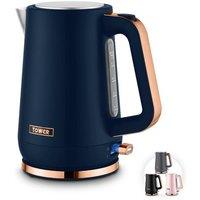 Tower Cavaletto Jug Kettle Midnight Blue & Rose Gold