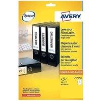 Avery L7171-25 Lever Arch Filing Labels 200 x 60mm - Pack of 100 in White